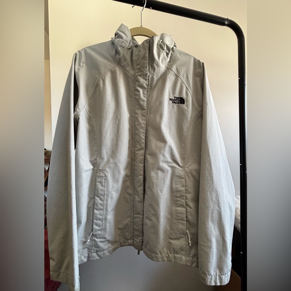 The North Face Light Gray Hooded Jacket